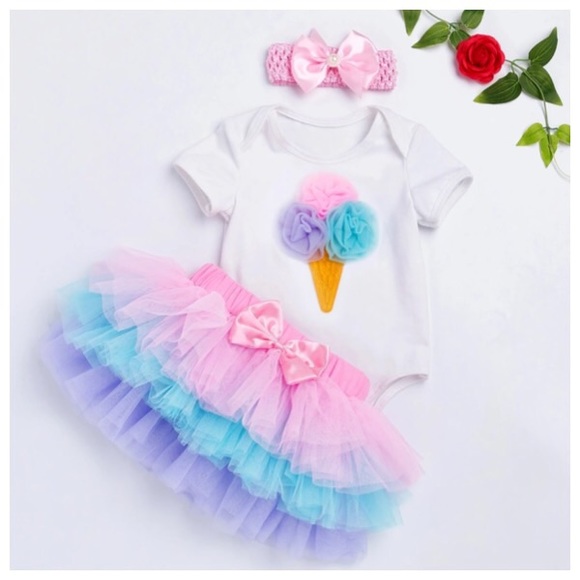 Other - 🍦Baby Girls (6 months) 3-Piece Matching Set🍦